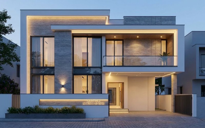 Modern Minimalist Elevation Design for Indian Homes